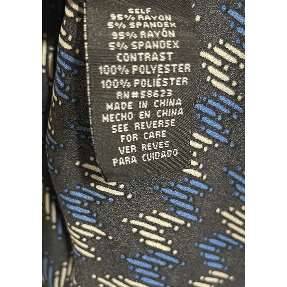 Carol Rose Shirt Long Sleeve Split Back High Low Black Blue Women’s Size L - Picture 3 of 8